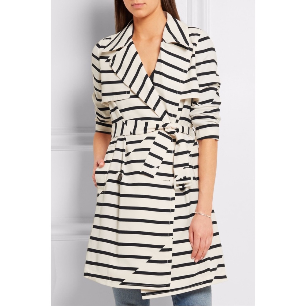 NWT Madewell Parcel Stripe Trench Coat